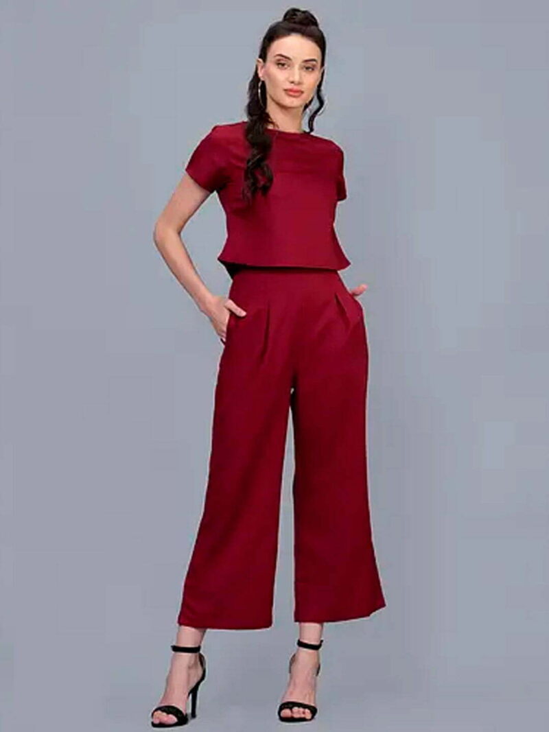 Women Maroon Co-ords