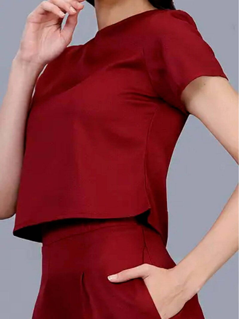 Women Maroon Co-ords - Image 5