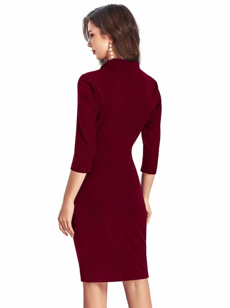 Maroon Bodycon Dress - Image 6