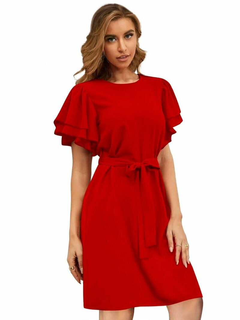 Red Fit and Flare Dress