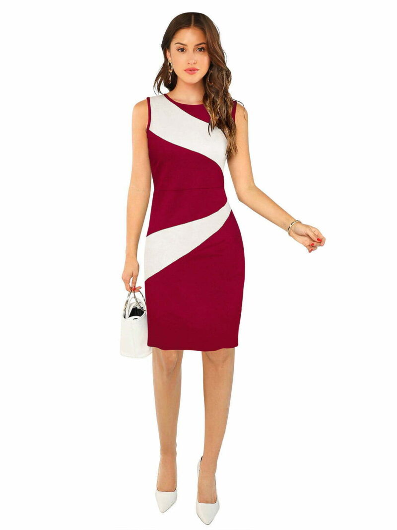 Maroon Sheath Dress
