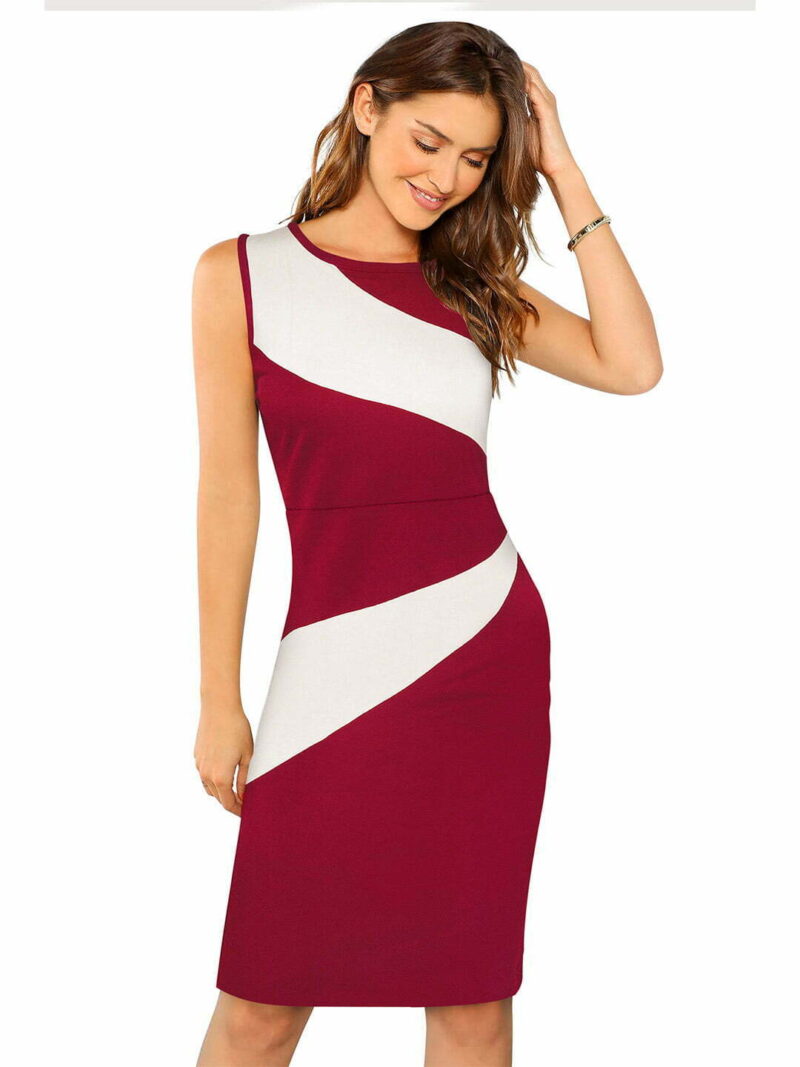 Maroon Sheath Dress - Image 2