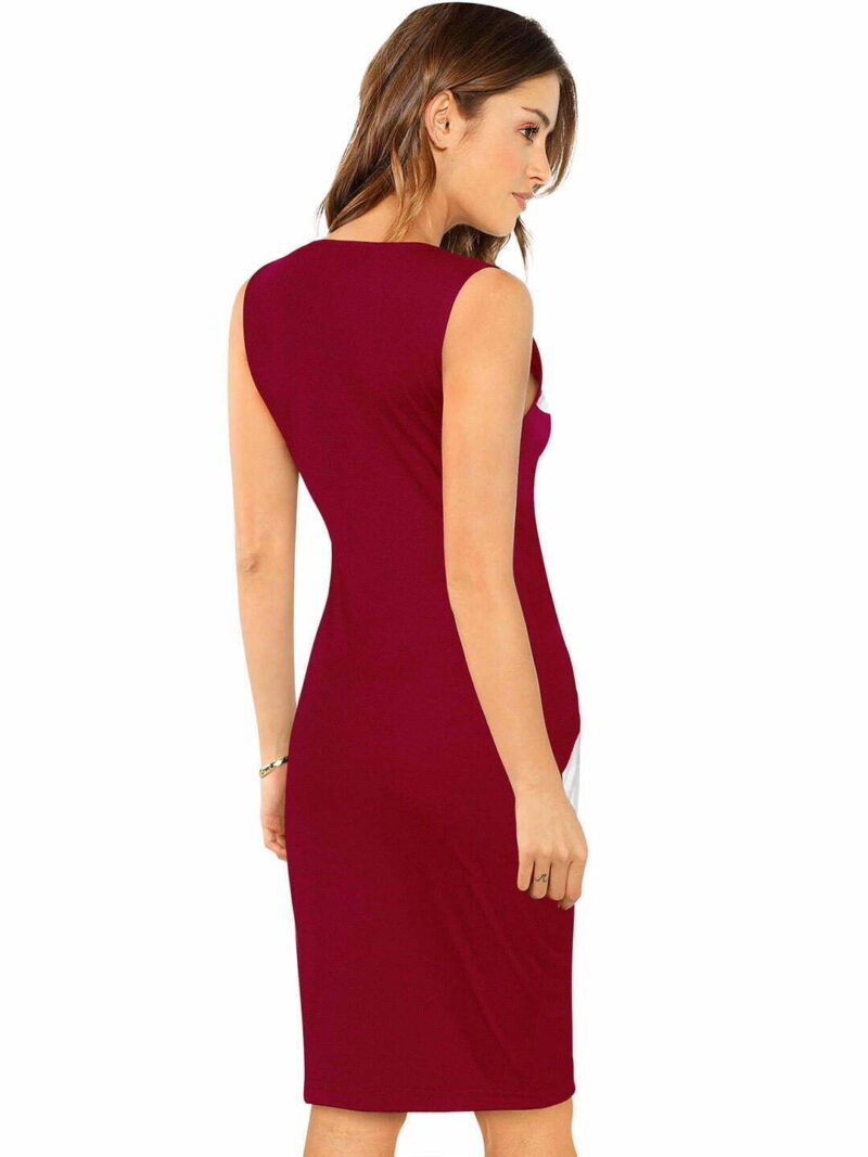 Maroon Sheath Dress - Image 4