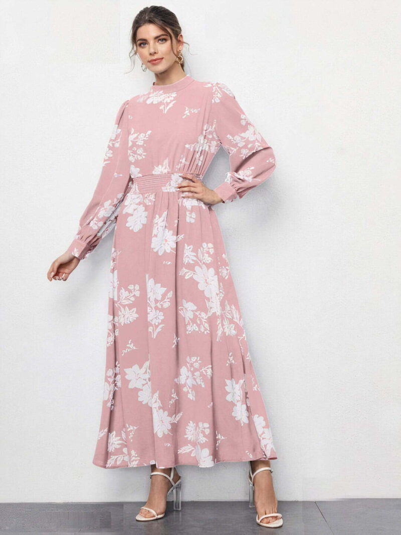 Women Baby Pink Maxi Dress