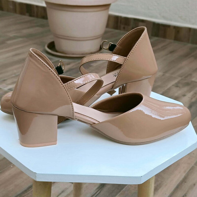 Women Nude Block Heels - Image 3
