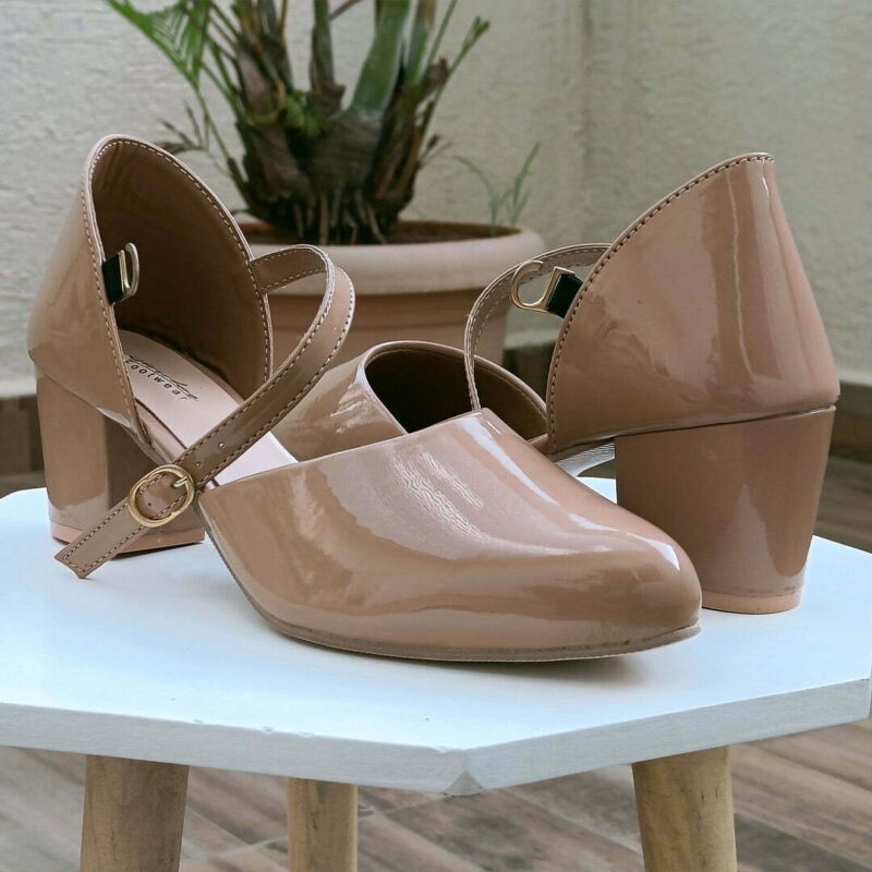 Women Nude Block Heels