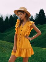 Women Solid Mini Dress