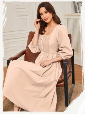 Women Solid Midi Dress